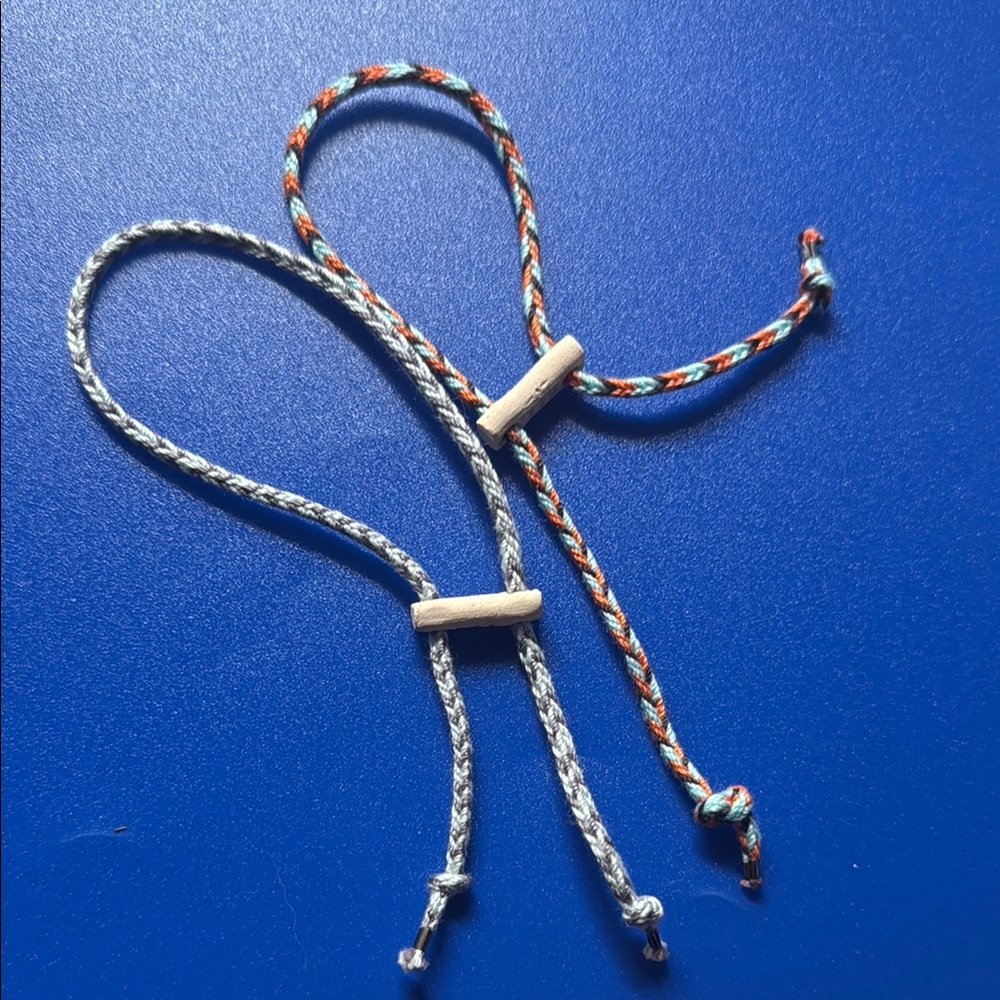 Braided Friendship Bracelets - Silver and Multicolor